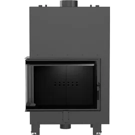 Kratki Kamineinsatz MBA Stahl Schwarz/Abdeckplatte Glas