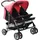 vidaXL Zwillingswagen rosa/schwarz