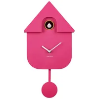 Karlsson Wanduhr Karlsson, Pink, Kunststoff, 21.5x41x8.5 cm, Dekoration, Uhren,