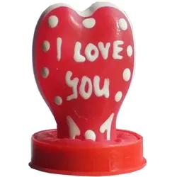 Scherzkondom «Herz - I Love You»: Leuchteffekt, romantisch (1 Stück) 1 St