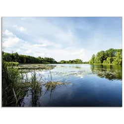 Glasbild ARTLAND "Idylle pur", blau (farbe bild(er): blau), B:80cm H:60cm, Bilder, in verschiedenen Größen