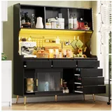 modfu Hochschrank 145 x 39 x 171 cm Schwarz