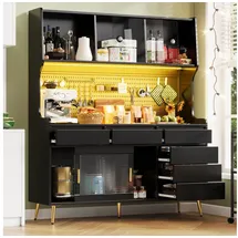 modfu Hochschrank 145 x 39 x 171 cm Schwarz