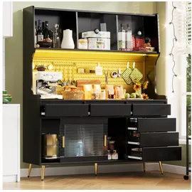 modfu Hochschrank 145 x 39 x 171 cm Schwarz
