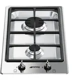 SMEG Gaskochfeld CLASSICA - PGF32G, Inox/schwarz