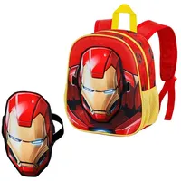 Karactermania Kinderrucksack Iron Man Maskenrucksack Rucksack Kindertasche Spieltasche, Mit