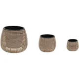 Atmosphera - 3er-Set töpfe cam - Beige