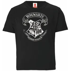LOGOSHIRT T-Shirt LOGOSHIRT "Harry Potter – Hogwarts Logo", Mädchen, Gr. 104, schwarz, 100% Baumwolle, unifarben, normal, Rundhals, Shirts T-Shirt, mit lizenziertem Print