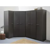 Rauch Schrank-Set RAUCH "Kleiderschrank Schrank Garderobe Wäscheschrank VANDOR", grau (graumetallic), B/H/T: 164cmcm x 197cmcm x 253cmcm, Kastenmöbel-Sets, 6-türig mit viel Stauraum, Schränke einzeln stellbar MADE IN GERMANY
