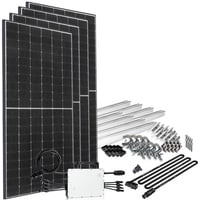 Offgridtec Offgridtec® Solar-Direct 1660W HM-1500" Solarmodule Schuko-Anschluss, 10 m Anschlusskabel, Montageset Balkongeländer