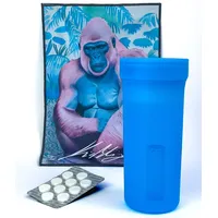 EYESHAKER Set - Patentiertes Brillenreinigungsgerät im Komplettpaket - Innovative Brillenreinigung wie vom Optiker für Gläser & Gestell (Blue Summer Edition)