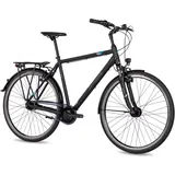 Airtracks Herren City Fahrrad 28 Zoll CI.2820 Shimano Nexus 7 Gang Nabenschaltung Nabendynamo Schwarz Matt 52cm Körpergröße 165-175cm