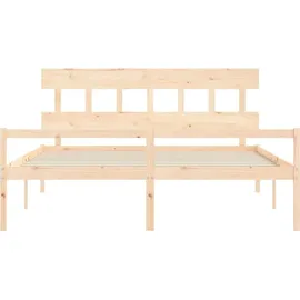 vidaXL Seniorenbett mit Kopfteil 200x200 cm Massivholz