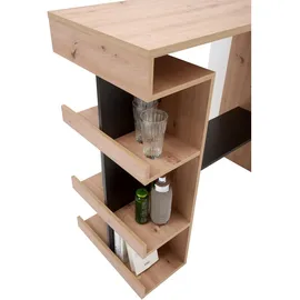 Stolkom Bartisch Smash 108 x 103 x 50 cm Eiche Artisan Braun/Schwarz