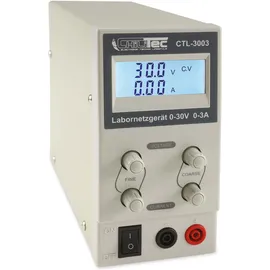 ChiliTec Regelbares Labornetzgerät CTL-3003, 0...30 V / 0...3 A, LCD Anzeige, 0-30V, 0-3A"