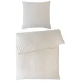 KAEPPEL Uni Mako-Satin champagner 135 x 200 cm + 80 x 80 cm
