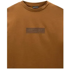 Napapijri New Box Logo Langarm-T-Shirt Braun 10