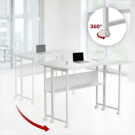 Maclean Brackets Schreibtisch Klappbar Weiß