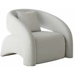 Weißer Einzelsessel Loungesessel Sessel sofa ohne Kissen