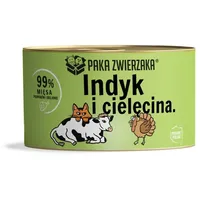 Paka Zwierzaka - Truthahn und Kalbfleisch Nassfutter 200g