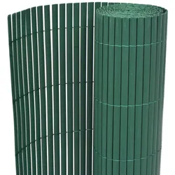 Gartenzaun Doppelseitig PVC 90×500 cm Grün