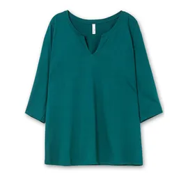 sheego 3/4-Arm-Shirt Blau 40/42