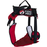 fido pro PANZA Hundegeschirr mit integrierter Rettungsschlinge (One Size, Hund), Halsband + Leine