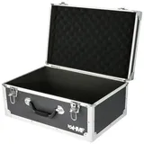 HMF 18441-02 Aufbewahrungskoffer, Transportkoffer Aluminiumrahmen, 48 x 32 x 22,5 cm, Schwarz