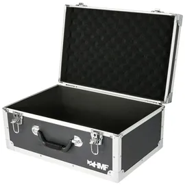 HMF 18441-02 Aufbewahrungskoffer, Transportkoffer Aluminiumrahmen, 48 x 32 x 22,5 cm, Schwarz