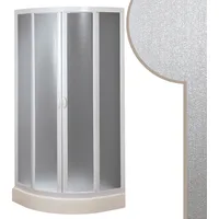 Forte ABGERUNDETE ECK RUNDDUSCHKABINE 90X90CM IN ACRYL MIT 2 SCHIEBETÜREN CRILEX