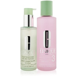 Clinique Set 3 Step Clarifying Lotion 3 mit Facial Soap Oily Skin - 400 ml