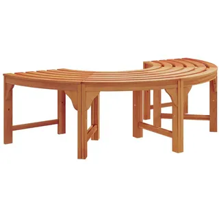 vidaXL Baumbank Halbrund 160 cm Massivholz Eukalyptus