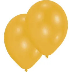 Amscan - Luftballons (Pearl Gold, 10er Pack)