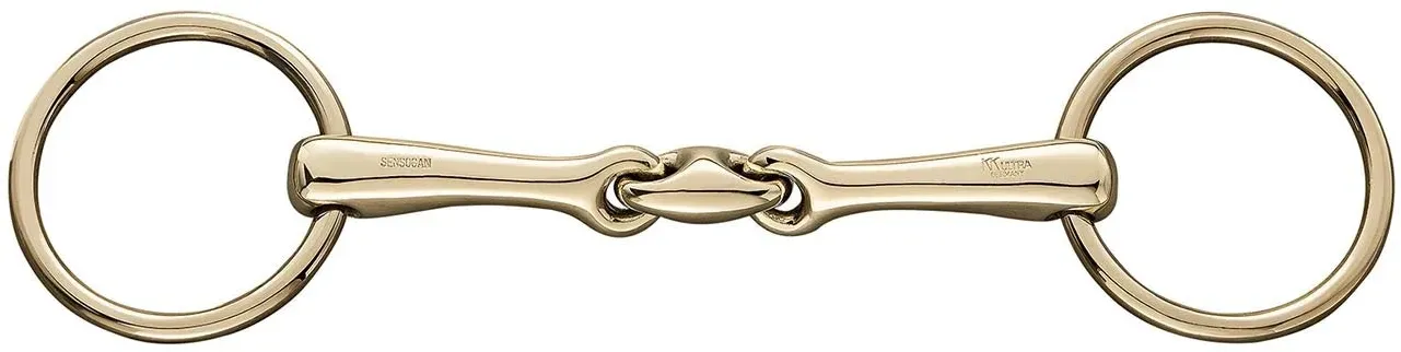 Sprenger KK Ultra Unterlegtrense, doppelt gebrochen, 14 mm, Sensogan, Aurigan Ringe