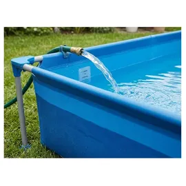 Crivit Framepool Rechteckig 228 x 159 x 42 cm blau inkl. Ablassventil, Bodenschienen