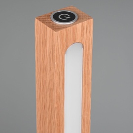 ETC Shop LED Stehleuchte, Naturholz, Touchfunktion, dimmbar H 115 cm