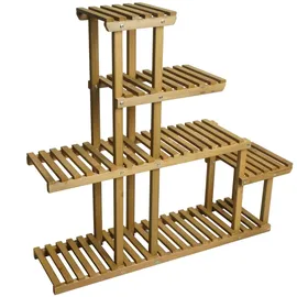 Mendler Pflanzregal HWC-L71 95 x 105 x 25 cm Braun