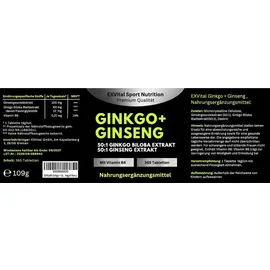 Exvital Ginkgo + Ginseng Tabletten 365 St.