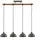 LINDBY Durbis 4-flg. 116 cm Holz grau
