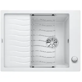 Blanco Elon 45 links Einbauspüle Silgranit Weiß Handbetätigung 650 x 500 mm