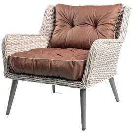 TexDeko Gartenpolster 80 x 80 x 12 cm braun 2-tlg.