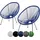 sunnypillow Acapulco Gartenstuhl 2er Set Loungesessel Blau