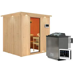 Karibu Sauna Sodin 9kWBio Ofen Steuergerät Inkl.Dachkranz inkl. 8-teiligem gratis Zubehörpaket (Gesamtwert 191,92€)