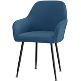CLGTY Stuhlhussen Mit Armlehne Stretch, Weich Stuhlhussen Abnehmbar Bürostuhl Bezug Waschbar Hussen Für Stühle Für Esszimmer-blau-A-1 Stück