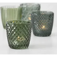 Boltze Teelichthalter Marilu Glas grün