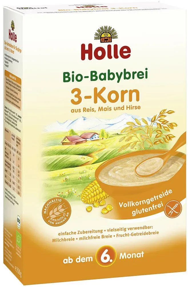 Holle Bio Vollkorngetreidebrei 3-Korn ab dem 6. Monat