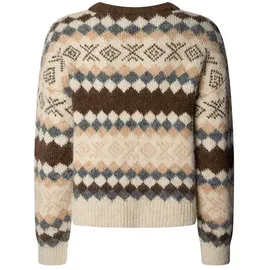 Pepe Jeans Regular Fit Strickpullover mit Woll-Anteil Modell Celestine Schoko, XL