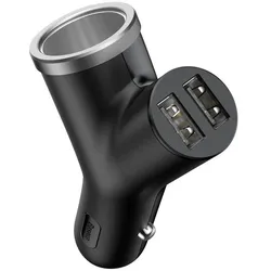 Baseus Y-Form Auto Ladegerät Dual USB und Zigarettenanzünder
