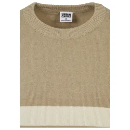 URBAN CLASSICS Striped Knit Pullover Wet Sand / Sand S