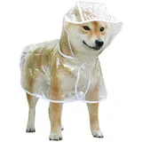 Mify RUSTOO Hunderegenmantel mit Kapuze, Hunderegenmantel Poncho, wasserdichter Haustier-Regenmantel tragbarer Haustier-Regenmantel, mittelgroße bis kleine Hunde